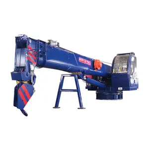 10T Hydraulic ship crane 360 degree slewing lifting cargo used on deck