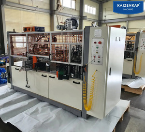 Máquina Automática de Vasos de Papel Corrugado con Motor de Rodamiento Controlado por PLC de Alta Velocidad (150 piezas/min), 8-16 oz, Doble Pared, con Bomba de Motor - Product Image 1