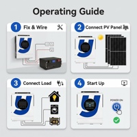 Convertisseur solaire hybride 10-15 kW, convertisseur DC-AC basse fréquence 24V 48V 110V 220V, onde sinusoïdale pure, MPPT, WiFi, pour la maison