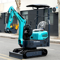 Excavator Mini 1 Ton Farm Home CE Euro 5 Hidrolik Diesel Crawler Excavator Harga Murah Penggali Kecil dengan Lampiran Harga