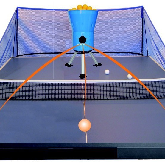 Oukei E1A Table Tennis Serving Machine 9-Angle Adjust Automatic Ping Pong Ball Trainer For Practice Training