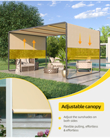 Auvent extérieur simple, voile pare-soleil en tissu, pergola, auvent pare-pluie en aluminium, auvent manuel pour toits, terrasses, jardins