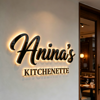 Letreros LED Personalizados para Restaurantes de Carrey Sign Factory, Logotipos para Exteriores, Letreros Luminosos para Tiendas de Bebidas, Letras 3D