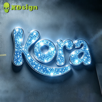 Lettres en relief LED personnalisées XDsign, enseigne 3D, décoration publicitaire scintillante, éclairage anti-corrosion, certifiées CE, pour voiture