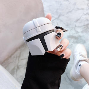 Offre Spéciale 3D Mandalorian <span class=keywords><strong>casque</strong></span> Design étui pour écouteurs avec porte-clés pour Airpods Pro Cool Figure dessin animé Style couverture pour <span class=keywords><strong>Airpod</strong></span> 1/2 - Product Image 6