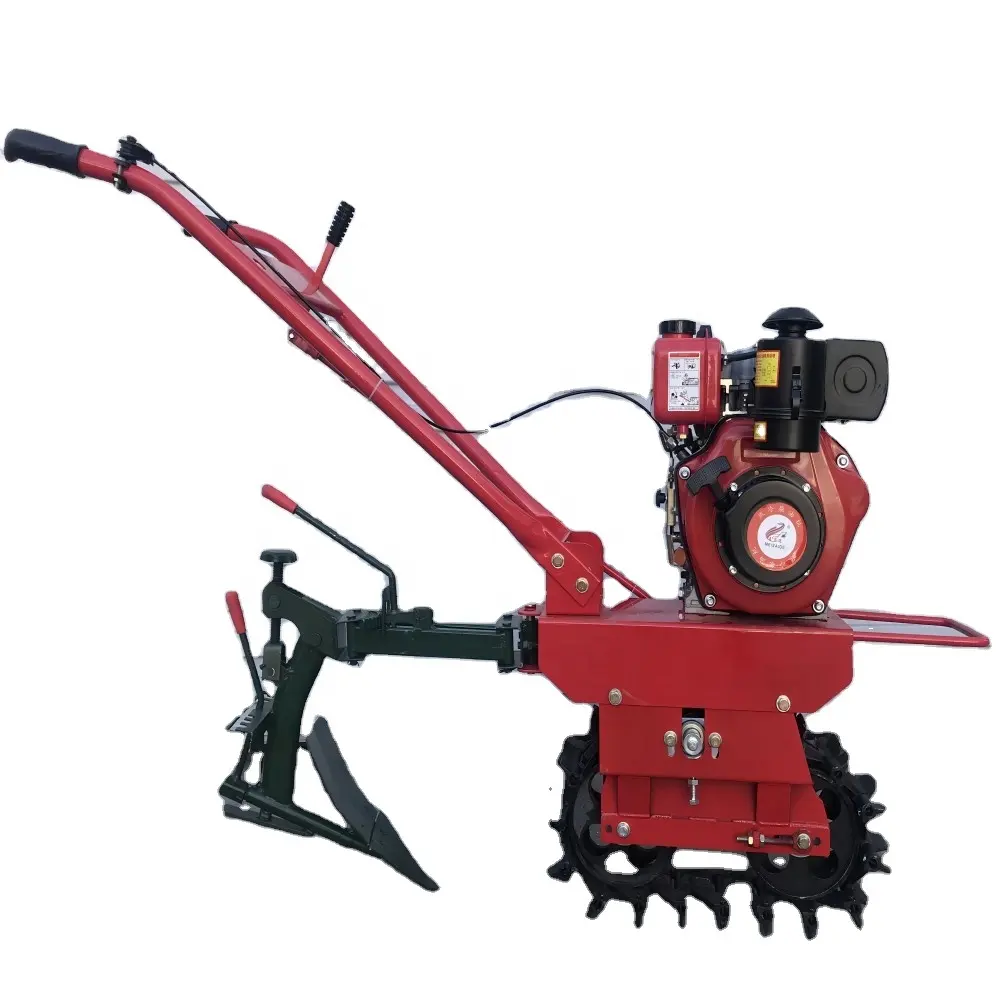 farm rotary tiller plowing machinery 7hp 8hp diesel engine mini power tiller low cost for African farmers
