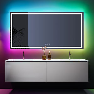 Espejo de Baño Rectangular Retroiluminado con LED RGB que Cambia de Color, Espejo de Pared Inteligente con Bluetooth y Música, sin Marco - Product Image 4