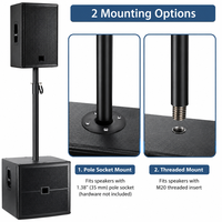 Support de haut-parleur réglable SP-501 avec filetage M20, extension de 35 mm et goupille de sécurité, support robuste pour haut-parleur PA et subwoofer