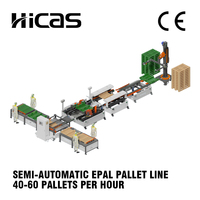 Ligne de production de palettes en bois HICAS SF9030 EPAL pour système de clouage semi-automatique avec PLC Yaskawa Servo 6.5kW 4000kg 40-60pcs/h