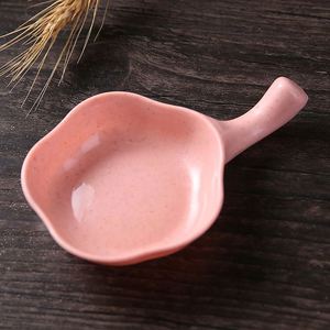 Petites assiettes biodégradables en paille de blé, ensembles de vaisselle, bol à sauce avec compartiments pour assaisonnements et ketchup - Product Image 4