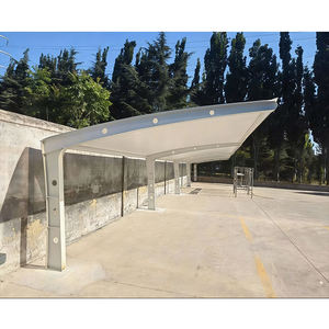 Abri de voiture à structure membranaire résistante au vent, abri de voiture à structure tendue, abri de stationnement en PVC à structure tendue - Product Image 3