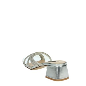 Pantofole con tacco in argento 50472 décolleté da sposa di alta qualità con tacchi sottili con plateau 3cm-8cm tacco tacco eleganti sandali - Product Image 2