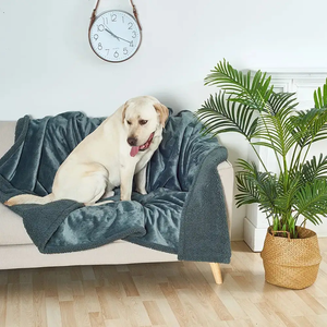 Custom logo Wholesale Luxury Fluffy Double Layer Warm Soft Cozy Sherpa Fleece Pet <strong>Dog</strong> Blankets <strong>Throws</strong> <strong>for</strong> Winter <strong>Sofa</strong> - Product Image 2