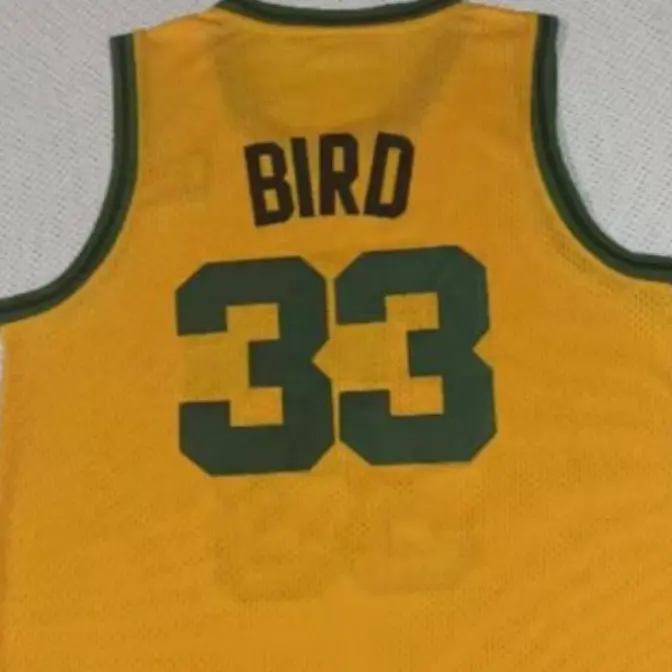 Larry Bird sarı klasik en kaliteli dikişli basketbol forması gemi hazır