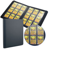 Modernqiu Classeur de cartes à collectionner en cuir PU à 9 pochettes, porte-cartes Toploader pour collection de cartes