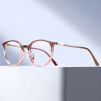 MS 97738 2024 Nouvelles lunettes de vue pour femmes en TR90+Métal, anti-lumière bleue, design coloré et tendance, logo personnalisé