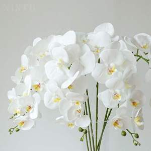 Fleurs d'orchidées Phalaenopsis artificielles en soie 95 cm, écologiques, pour Pâques, Noël, la remise des diplômes, le Nouvel An, la rentrée scolaire, la maison, les mariages - Product Image 1