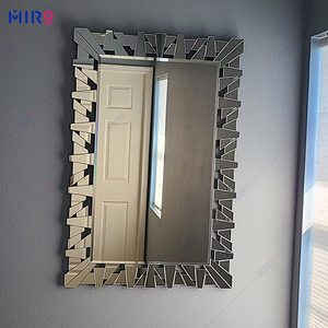 Tùy chỉnh 36 "x 24" hình chữ nhật tường gương với kính vát cạnh Bạc gương trang trí nhà Gương phòng khách - Product Image 5