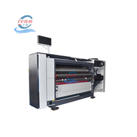 Machine d'impression flexographique 1 à 6 couleurs avec adsorption sous vide, rainurage, pliage et découpe, et empileur vibrant pour emballages en carton