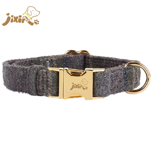 Tela de lana de tweed resistente para <span class=keywords><strong>collar</strong></span> y correa de perro Un conjunto con oro rosa en todas las estaciones - Product Image 2