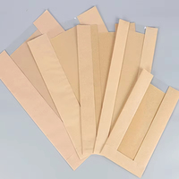 Sac en papier kraft biodégradable imprimé sur mesure pour baguette et croissant, avec fenêtre, pour l'emballage à emporter des boulangeries artisanales