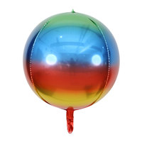 Ballons en feuille d'hélium 4D de 22 pouces, ballons métalliques arc-en-ciel, décoration de fête de mariage et d'anniversaire, jouet pour enfants