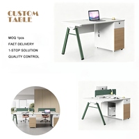 Bureau de personnel robuste et durable, moderne et minimaliste, avec cloison, pour bureau financier, poste de travail modulaire partagé pour 4 à 6 personnes