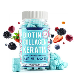 OEM Biotina Colágeno Mujer Multivitaminas Vegano Cabello Vitamina <span class=keywords><strong>Gummy</strong></span> Candy <span class=keywords><strong>Bear</strong></span> Colágeno - Product Image 1