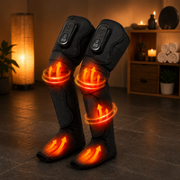 Masseur de jambes à compression d'air Eveekon, bottes de compression pour pieds et mollets, dispositif de compression séquentielle sans fil