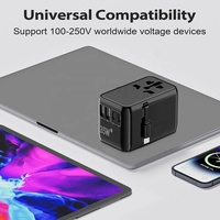 Worldplug Chargeur rapide de voyage international Adaptateur secteur USB Adaptateur de prise de voyage universel avec câble de type C