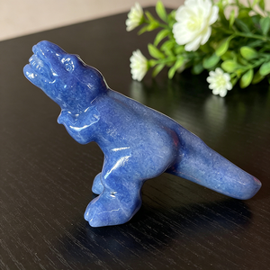 Figurine de dinosaure sculptée à la main en <span class=keywords><strong>pierre</strong></span> semi-précieuse naturelle de 10-12 cm, statue en cristal, <span class=keywords><strong>pierre</strong></span> de guérison, <span class=keywords><strong>sculpture</strong></span> animale pour la décoration - Product Image 1