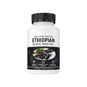 Capsules de gel moules d'huile de nigelle éthiopienne à marque privée OEM, 60 unités, antioxydant, soutien immunitaire, éclaircissement de la peau, vente chaude - Product Image 1