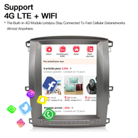 STWEI pour Lexus LX470 pour Toyota Land Cruiser LC100 2006-2011 Autoradio Lecteur GPS Navi Vidéo Multimédia Android 13 Auto Carplay