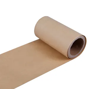 Papier d'emballage de papier de libération de Glassine de silicone de couleur blanche et jaune pour le papier auto-adhésif