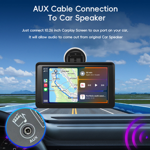 ดรอปชิปปิ้ง จอติดรถยนต์แบบพกพาขนาด 7 นิ้ว ความสว่างสูง รองรับ Apple CarPlay และ Android Auto แบบไร้สาย - Product Image 4