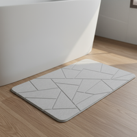 Stein-Badematte aus Kieselgur, Ultra-Absorbierend, Rutschfest, Schnelltrocknend, Badezimmermatte