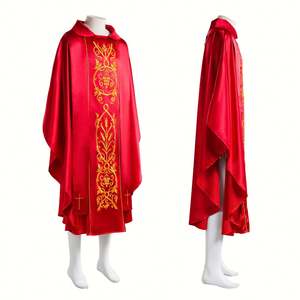 Casulla Vintage para Sacerdote, Túnica Bordada, Vestimenta, Capa, Sotana para Mujer, Halloween, Pastor, Celebrante, Monje, Oración - Product Image 4