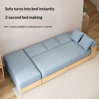 Direkt vom Hersteller: Japanischer Klappbarer Multifunktions-Sofabett mit Stoffbezug, Kiefernholzrahmen und Hochdichtem Schaumstoff für das Wohnzimmer
