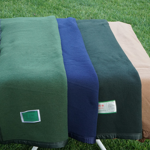 Chăn len 100% chăn ấm khẩn cấp phòng chống Lũ lụt và cứu trợ Thiên Tai cắm trại khách sạn quân đội màu xanh lá cây công cộng tiện ích chăn - Product Image 3