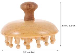 Masajeador de Cuero Cabelludo de Madera, Peine de Masaje, Cepillo <span class=keywords><strong>para</strong></span> Cabello de Dientes Anchos, Cepillo <span class=keywords><strong>para</strong></span> Champú, Cepillo <span class=keywords><strong>para</strong></span> el Cuidado del Cuero Cabelludo <span class=keywords><strong>para</strong></span> Cabello Seco y Mojado, Punta Redonda - Product Image 2