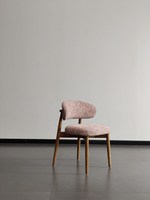Chaise de salle à manger Oleandro en bois massif de style italien, sans accoudoirs, rembourrage doux, mobilier moderne minimaliste pour le salon