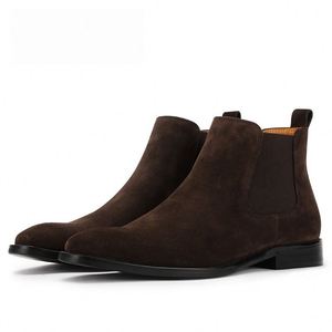 Autumn New Men's Business Ankle Leather <b>Boots</b> Non-Slip Waterproof Breathable Chukka <b>Boot</b> Fashionable Gentleman's Luxury Designed - Product Image 1
