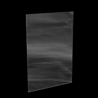 Panneau acrylique texturé à rayures en PMMA, motif linéaire transparent brillant personnalisé pour écran de bureau
