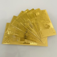 7 Designs Billets de banque factices Euro à feuille d'or 5 10 20 50 100 200 500 Euro, Cadeaux du Nouvel An, Argent de jeu