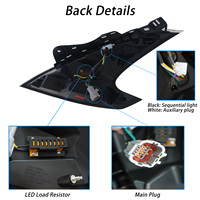 Feux arrière SINDAR Full RGB pour Nissan 370z Fairlady Z34 2008-2019, nouveaux feux arrière électro-plaqués transparents, clignotants dynamiques personnalisés.