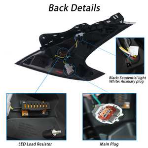 Feux arrière SINDAR Full RGB pour Nissan <span class=keywords><strong>370z</strong></span> Fairlady Z34 2008-2019, nouveaux feux arrière électro-plaqués transparents, clignotants dynamiques personnalisés. - Product Image 6