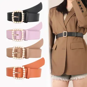 Covered Big Leather Belt Popular Fabric for Coats with Belt Buckle Covered Fabric Cotton OEM Customized Pcs Color Material Cloth