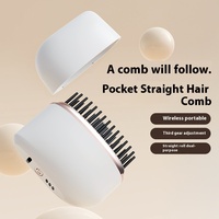 Lisseur de cheveux professionnel, lisseur de cheveux portable, brosse lissante pour cheveux, mini peigne lissant sans fil