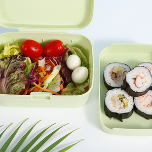 BPA libre de plástico caja Bento de Sushi <span class=keywords><strong>a</strong></span> prueba de fugas contenedor de almacenamiento de alimentos para microondas almuerzo Bento caja para niños - Product Image 2