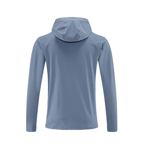 Chaqueta Ligera con Capucha para Hombre, Cortavientos, de Secado Rápido, con Cierre Completo, para Entrenamiento al Aire Libre, con Bolsillo - Product Image 6
